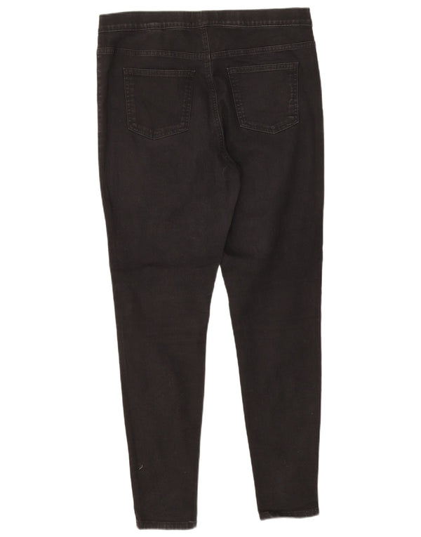 Marks & Spencer Jeans ajustados de cintura alta para mujer UK 40 Large W31 L27 Negro