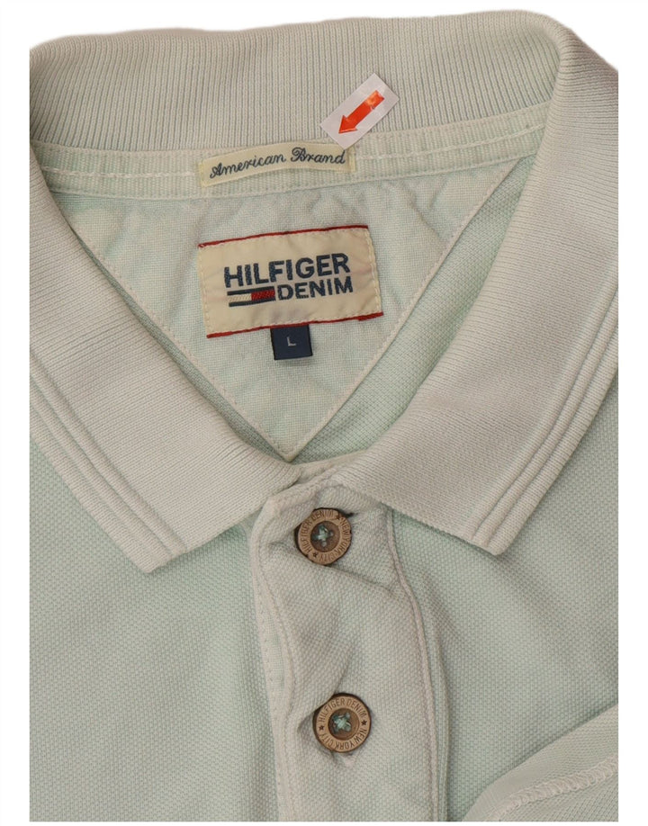 TOMMY HILFIGER Polo gráfico para hombre Algodón azul grande