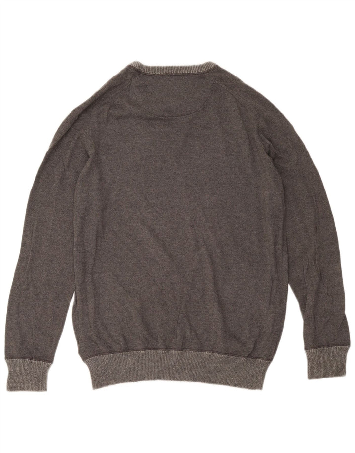 Timberland - Jersey de cuello redondo para hombre, talla grande, algodón gris