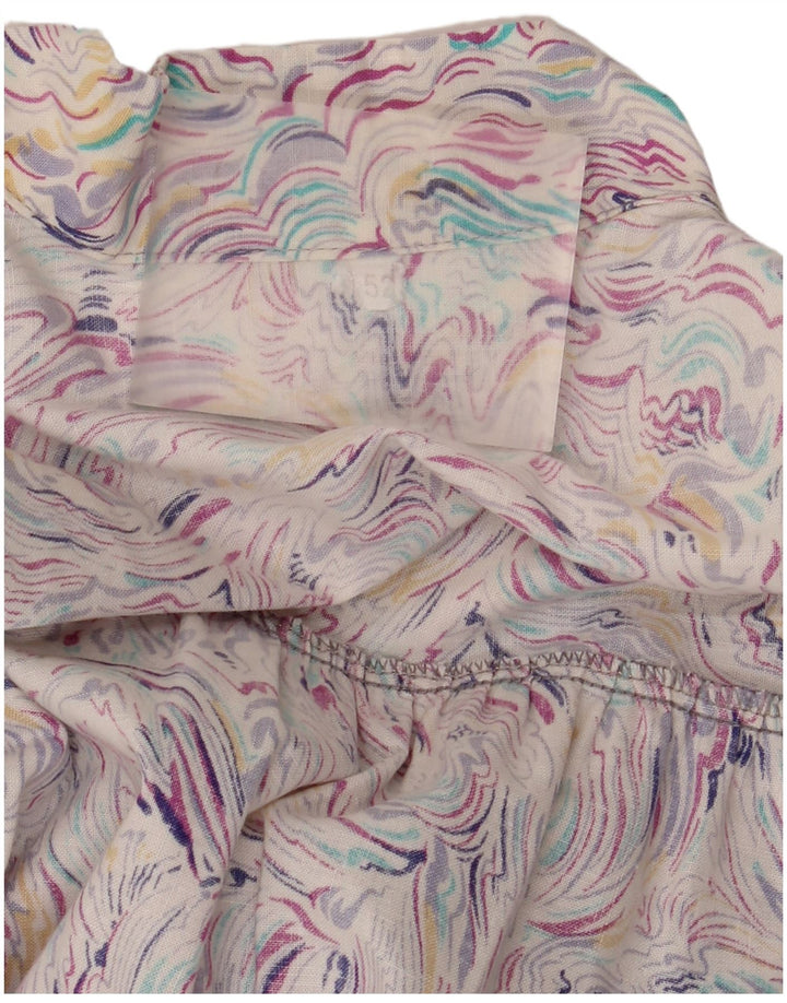 Vestido camisero vintage con estampado abstracto para mujer IT 52 2XL Multicolor