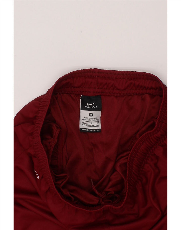 NIKE Boys Dri Fit Sport Shorts 13-14 Years XL Red Polyester Vintage Nike and Second-Hand Nike from Messina Hembry 