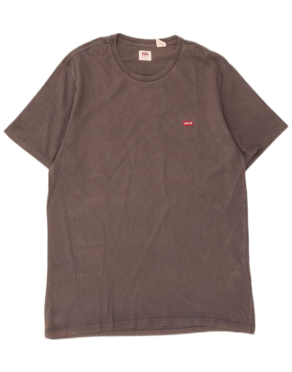Camiseta Levi's para hombre Top grande de algodón gris