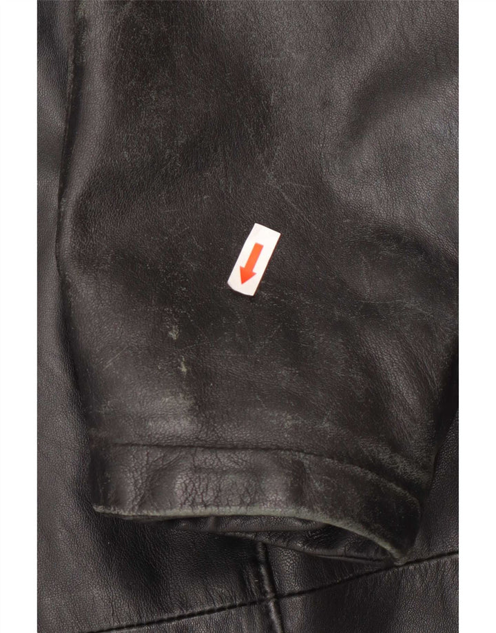 Kiros Abrigo de piel extragrande con capucha para mujer IT 48 XL Negro