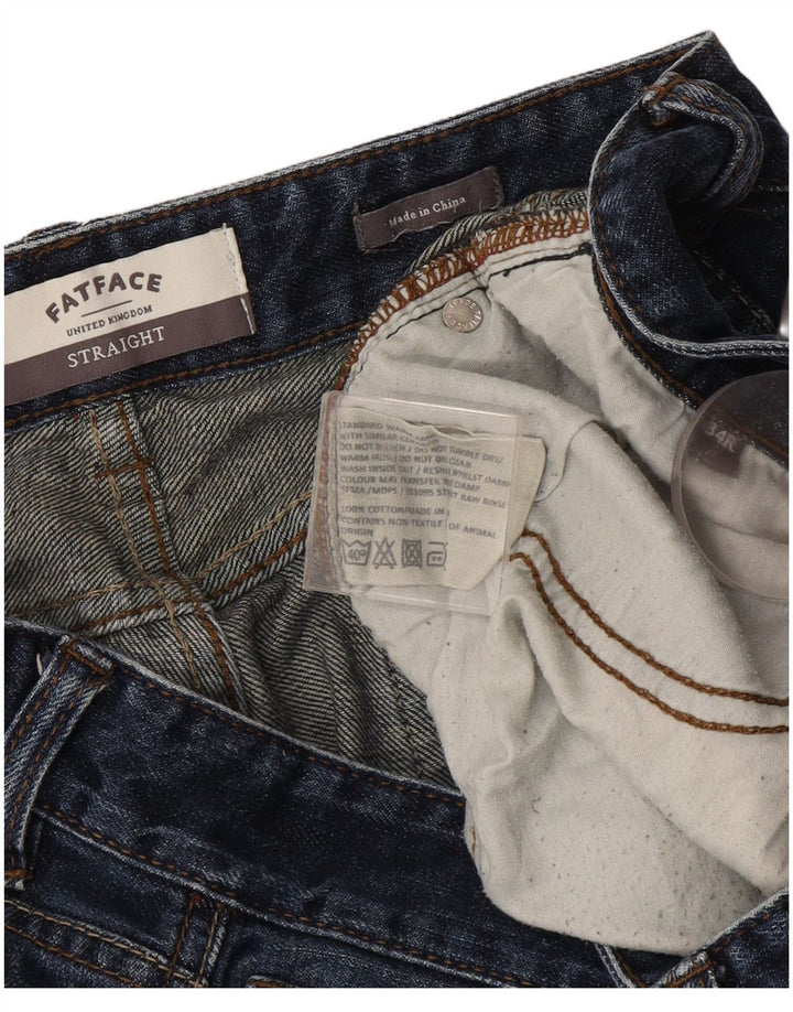 Vaqueros rectos para hombre Fat Face W34 L30 Azul marino Algodón
