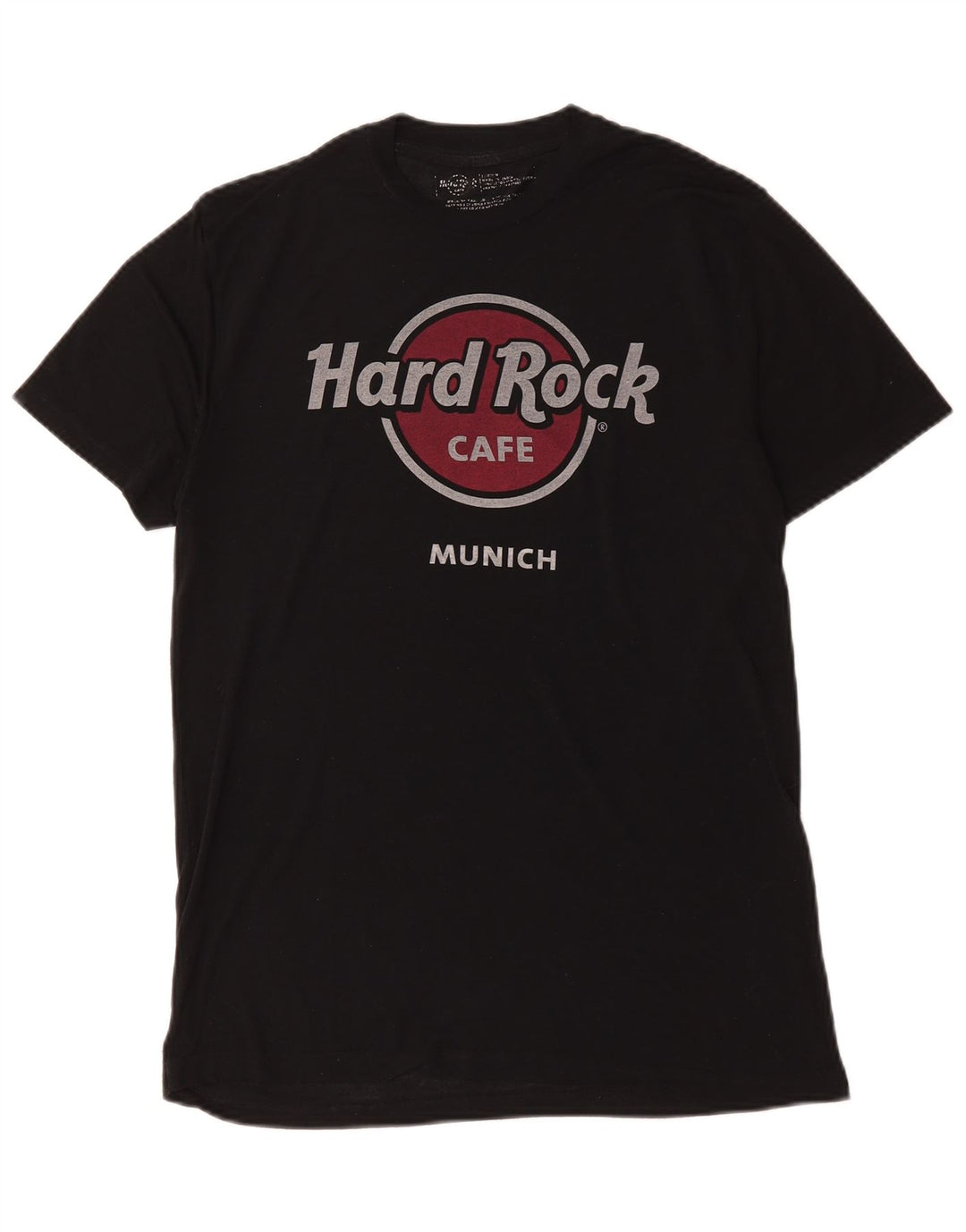 Hard Rock Cafe Mens Munich Graphic Camiseta Top Mediano Negro