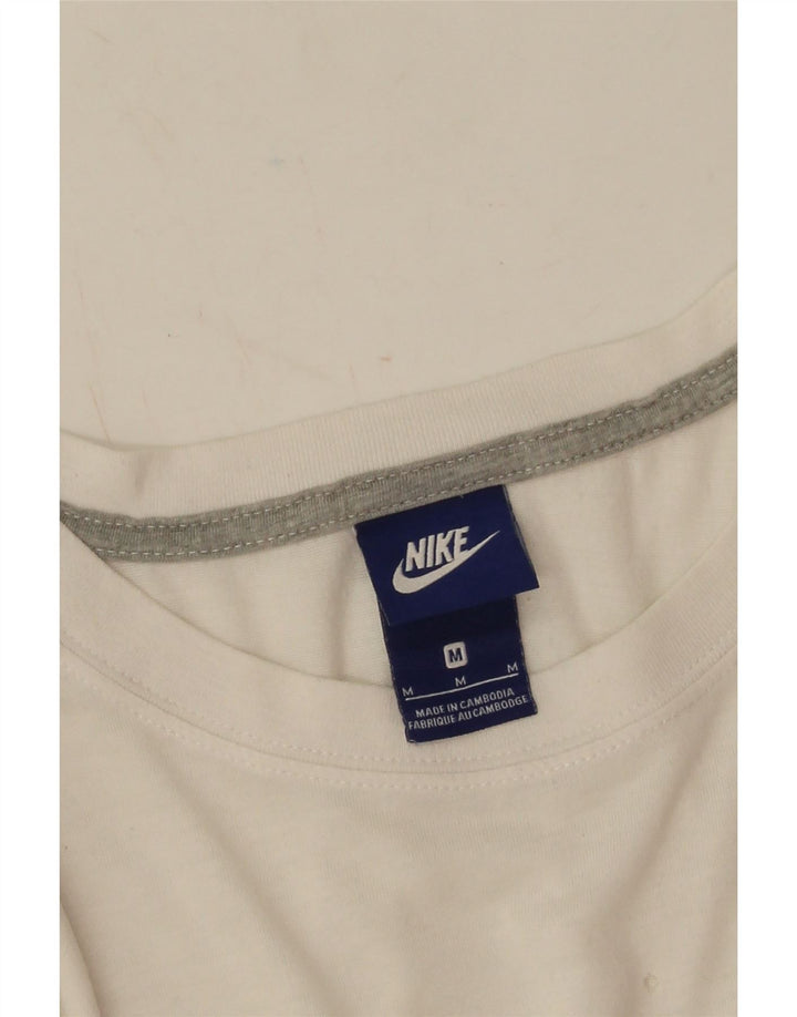Nike - Camiseta gráfica para mujer, talla 40, poliéster blanco mediano