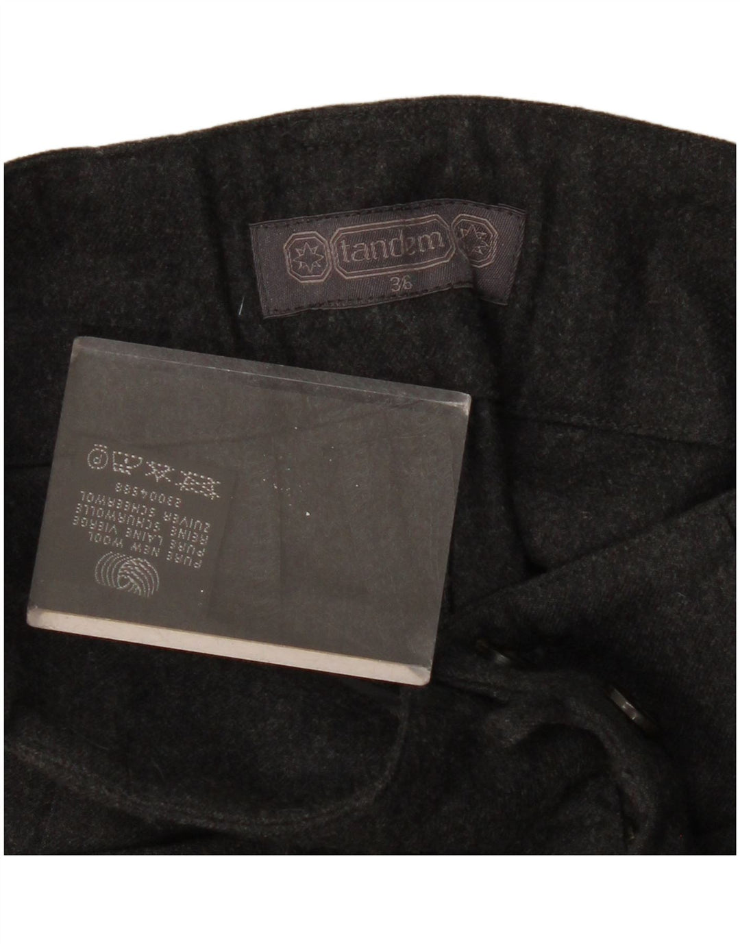 VINTAGE Pantalones cortos casuales de cintura alta para mujer EU 36 Pequeño W28 Gris Nueva Lana