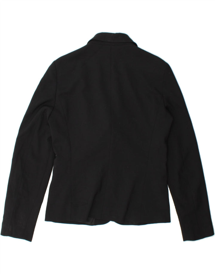 MOSCHINO Womens 3 Button Blazer Jacket UK 16 Large Black Polyester Vintage Moschino and Second-Hand Moschino from Messina Hembry 