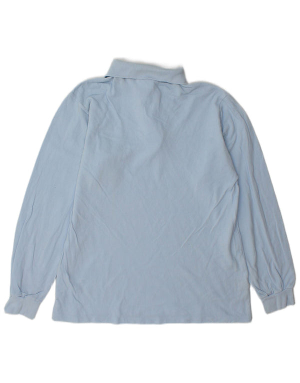 Lacoste Mens Long Sleeve Polo Shirt Size 3 Small Blue Cotton