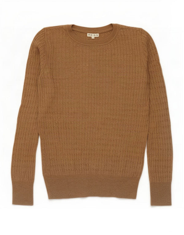 Jersey Reiss Hombre con cuello barco y viscosa marrón pequeño
