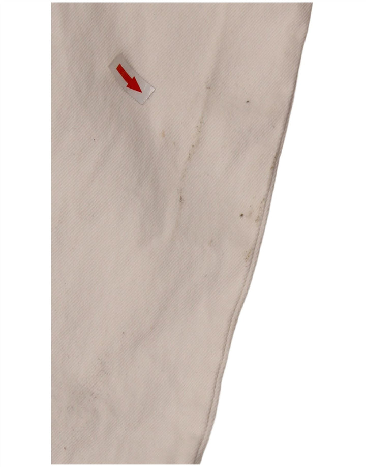 Zara Mujer Denim Mono UK 44 Grande Algodón Blanco