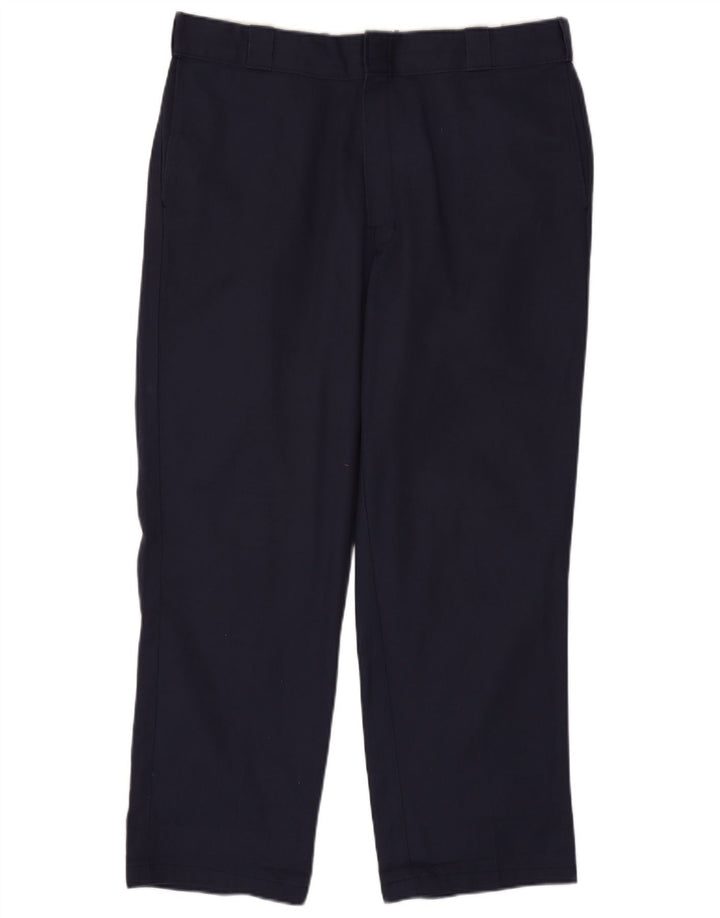 Dickies Pantalón chino recto para hombre W38 L30 Poliéster azul marino