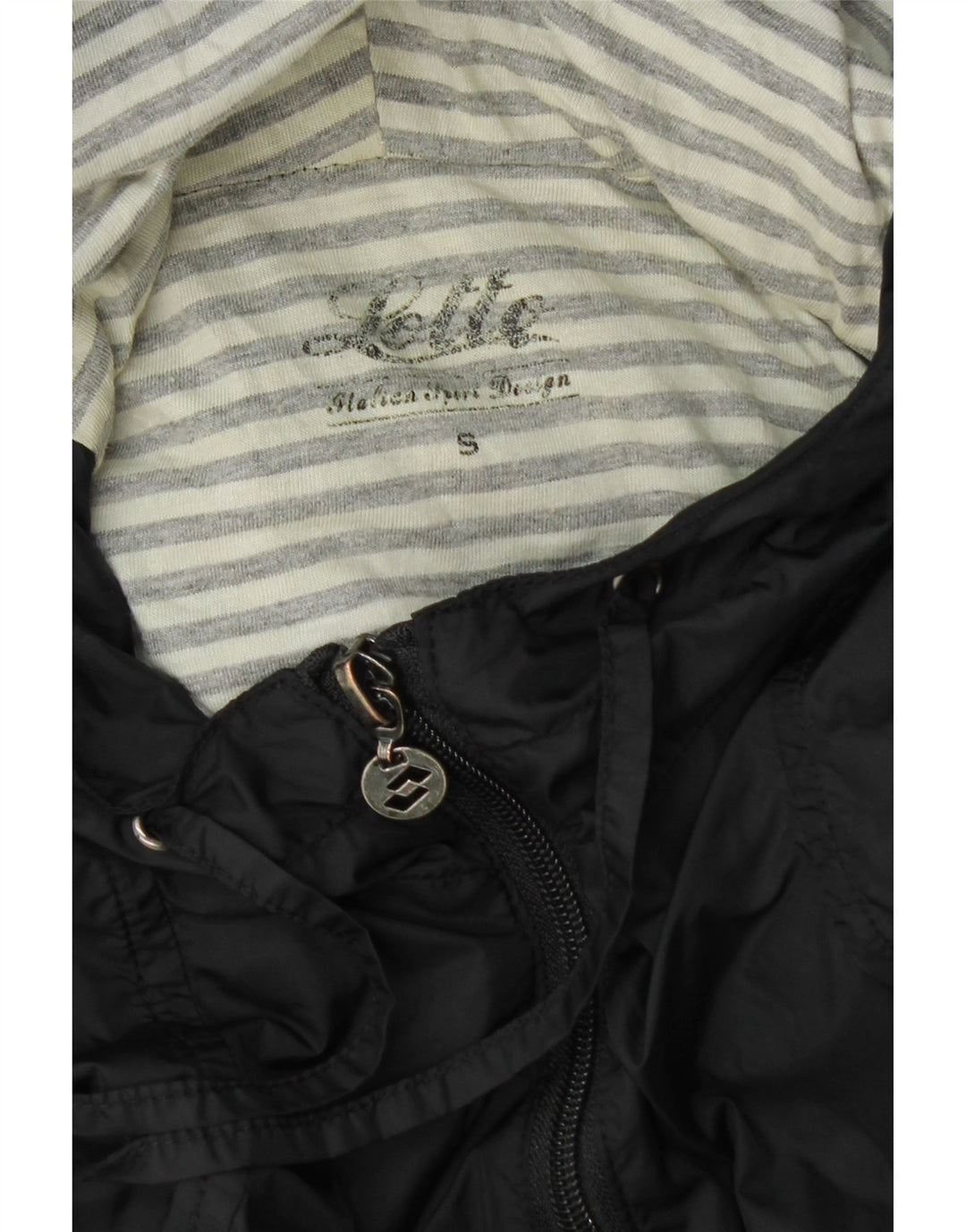 Lotto - Chaqueta impermeable con capucha para mujer, talla 40, color negro