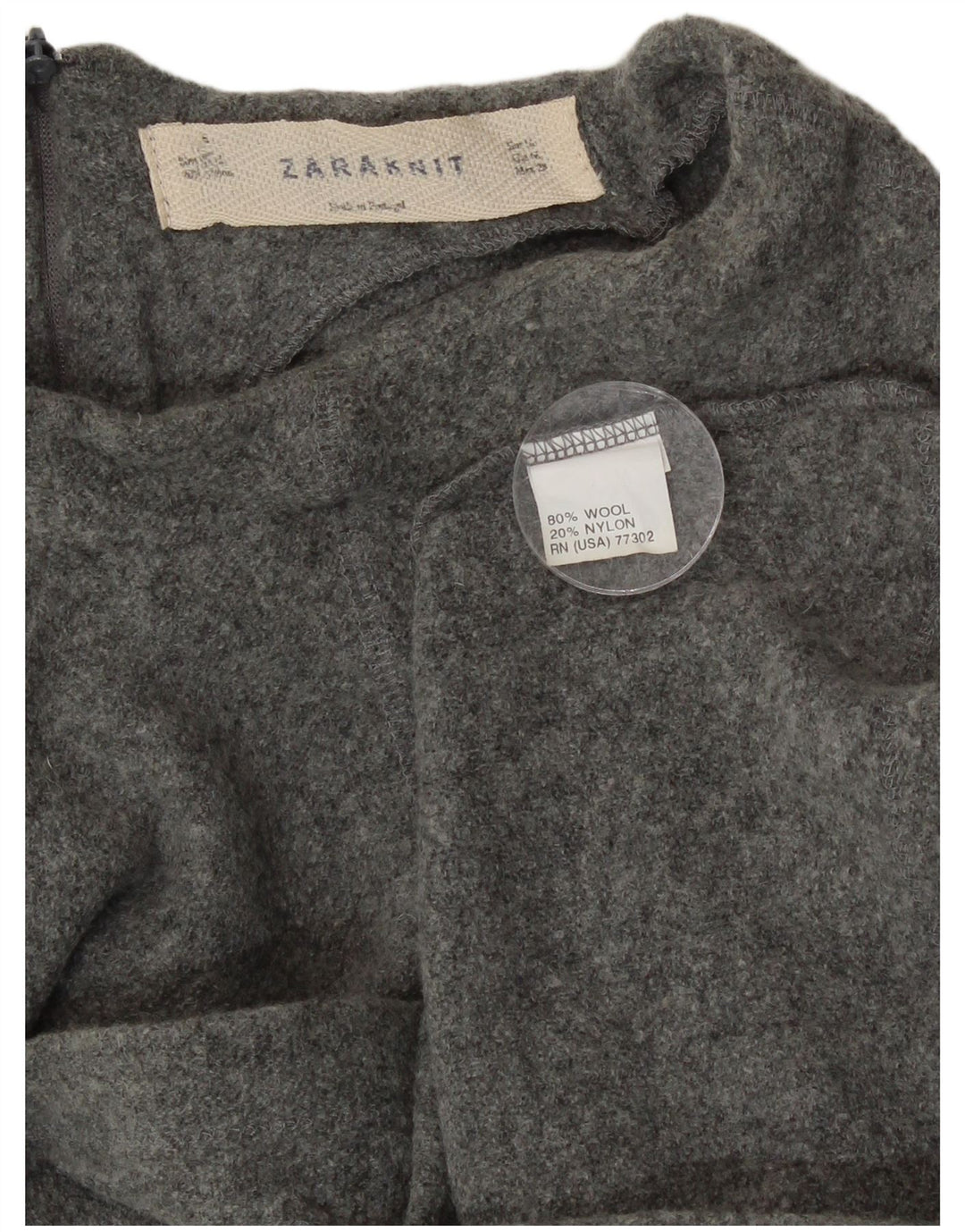 Zara Mujer Chaleco Tank Top UK 44 Lana Gris Medio