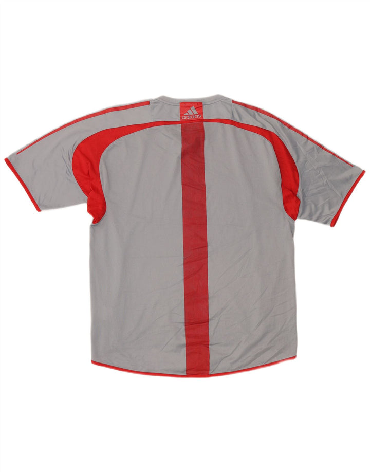 Adidas Hombre Climacool Camiseta Top Gris Medio Colorblock Poliéster