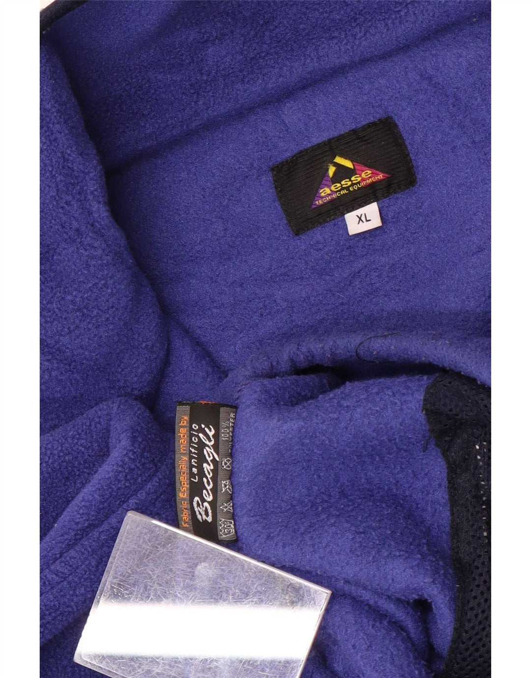Aesse Hombre Jersey Polar Con Cremallera Y Cuello XL Poliéster Azul