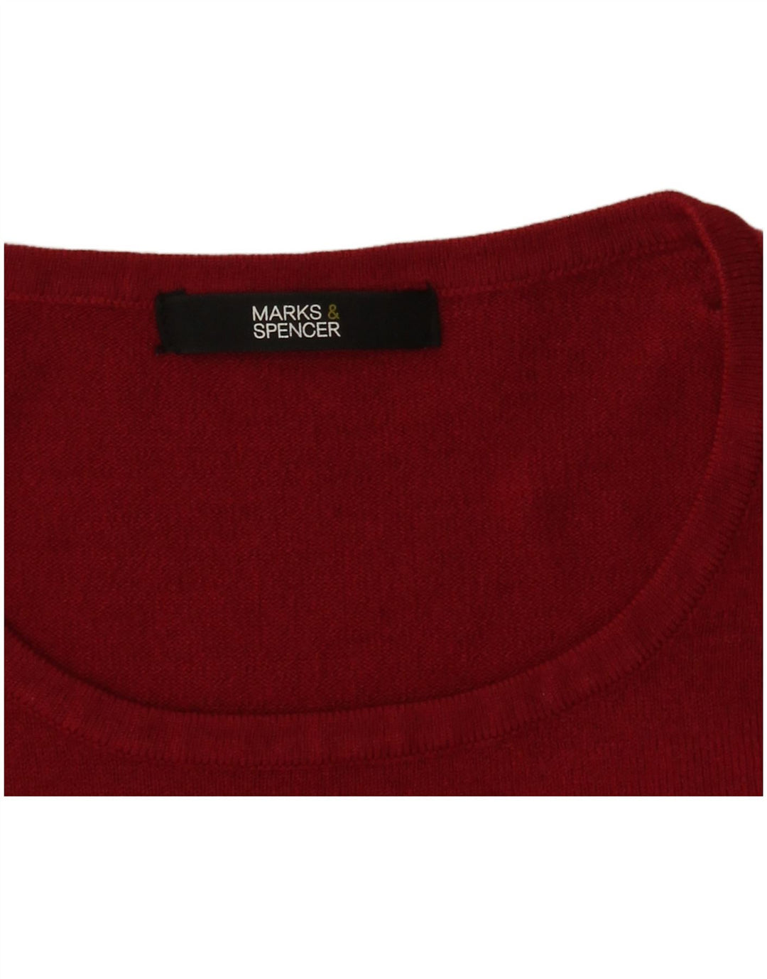 Marks & Spencer - Jersey con cuello barco para hombre, talla grande, color rojo