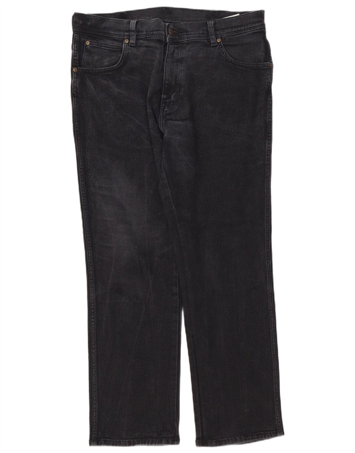 Wrangler Vaqueros rectos para hombre W36 L30 Algodón negro