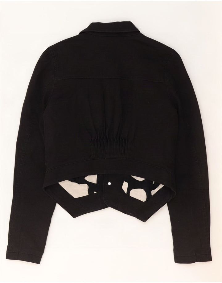 Armani Exchange Chaqueta Bolero de 3 Botones para Mujer UK 44 Grande Algodón Negro