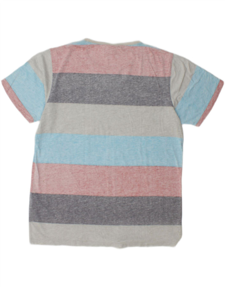 Animal Camiseta para hombre Top grande de algodón a rayas multicolores