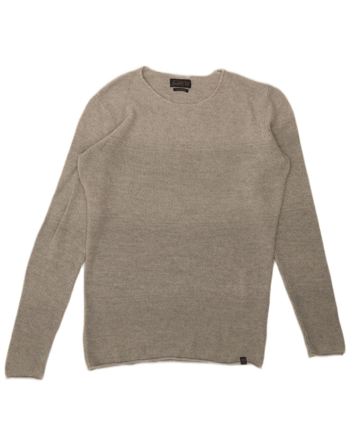 Jersey Jack & Jones Hombre con Cuello Redondo de Algodón Gris Medio