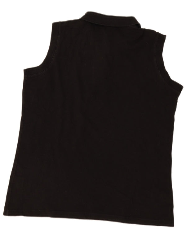 Diadora Polo Sin Mangas Hombre IT 50 Medium Negro Algodón