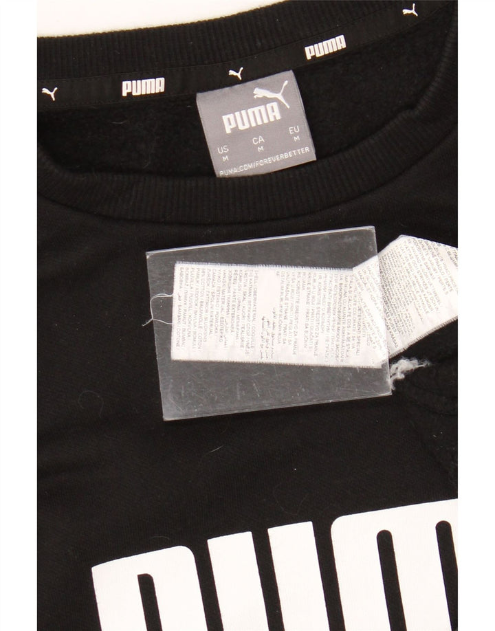 PUMA Sudadera con gráfico para hombre Jumper Medium Black Cotton