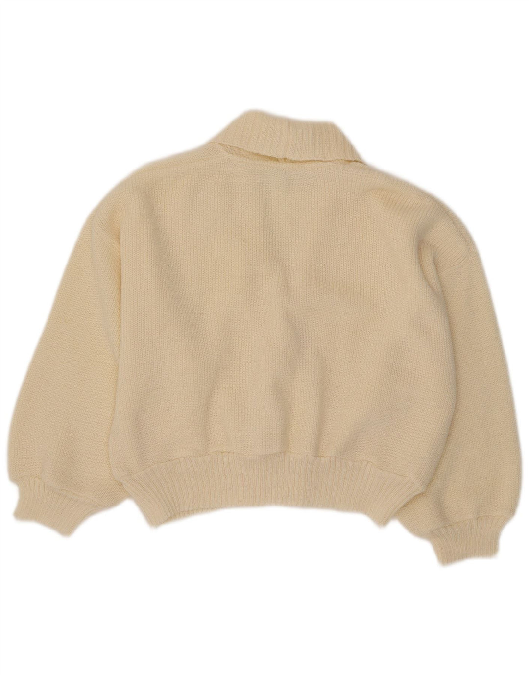 Creation Suéter tipo cárdigan extragrande para mujer IT 40 Pequeño acrílico blanquecino