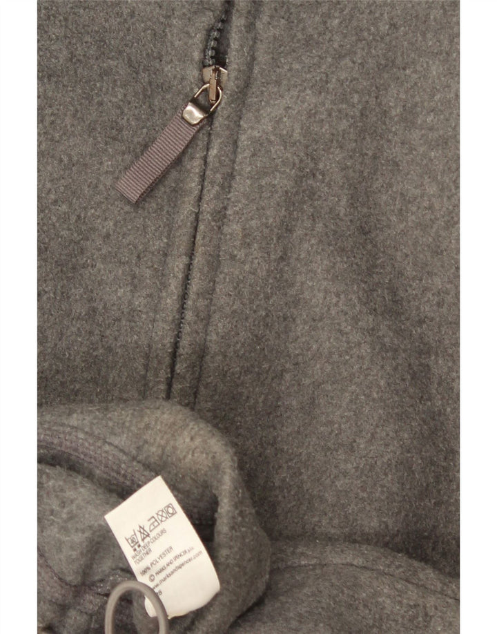 Marks & Spencer Chaqueta polar extragrande para mujer UK 10 Small Gris Poliéster