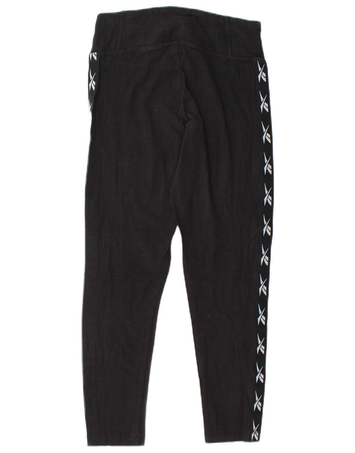 REEBOK Leggings gráficos para mujer Reino Unido 12/14 Mediano Negro