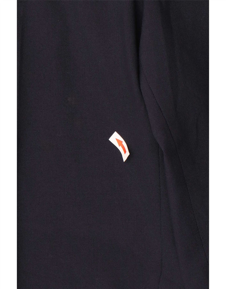 Marks & Spencer Pantalón de traje cónico para hombre W40 L29 Poliéster azul marino