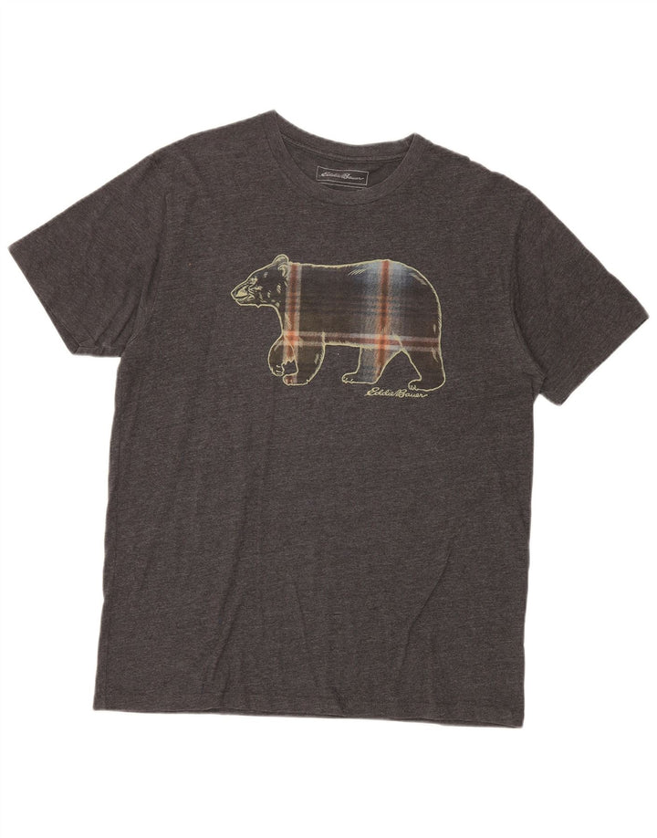 Eddie Bauer Camiseta gráfica para hombre Top Algodón gris medio