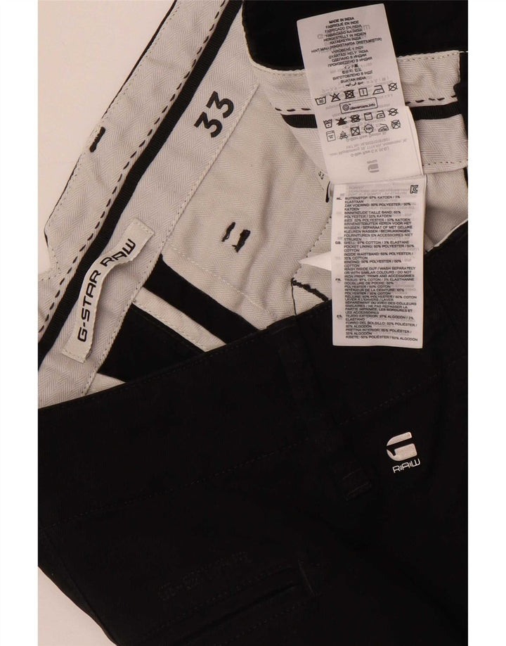 Pantalones cortos chinos G-Star para hombre W33 Algodón negro mediano