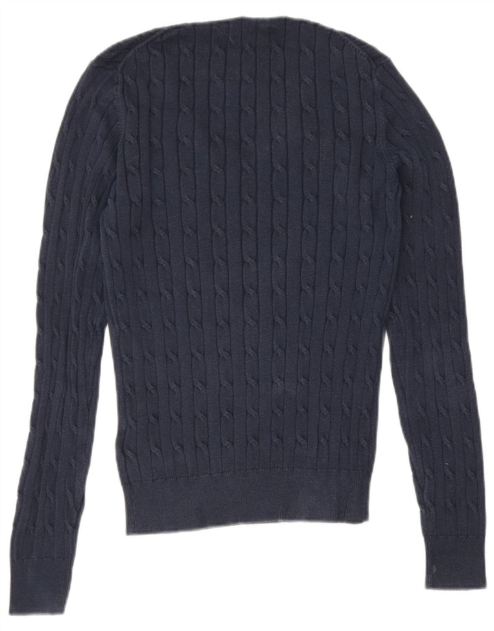 Gant Jersey con Cuello en V para Hombre Small Azul Marino Algodón