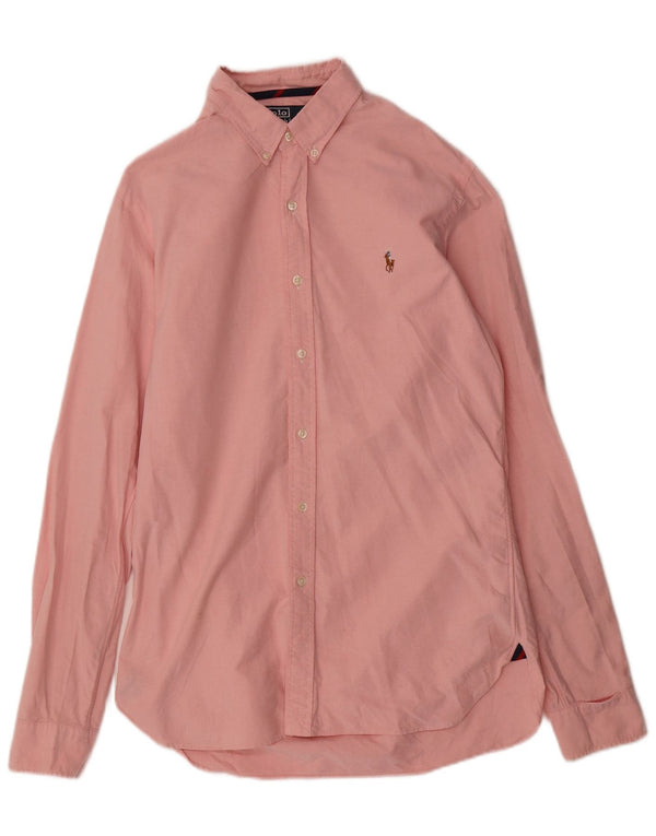 Polo Ralph Lauren Camisa ajustada de algodón rosa medio para hombre