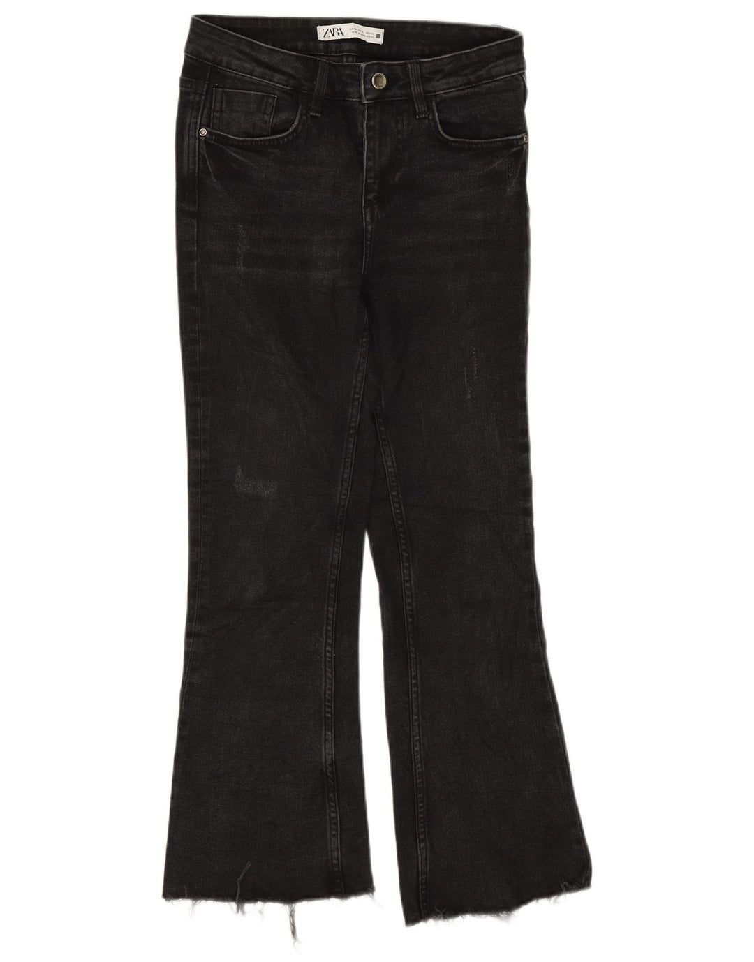 Vaqueros Zara Mujer Crop Bootcut EU 34 2XS W24 L25 Gris