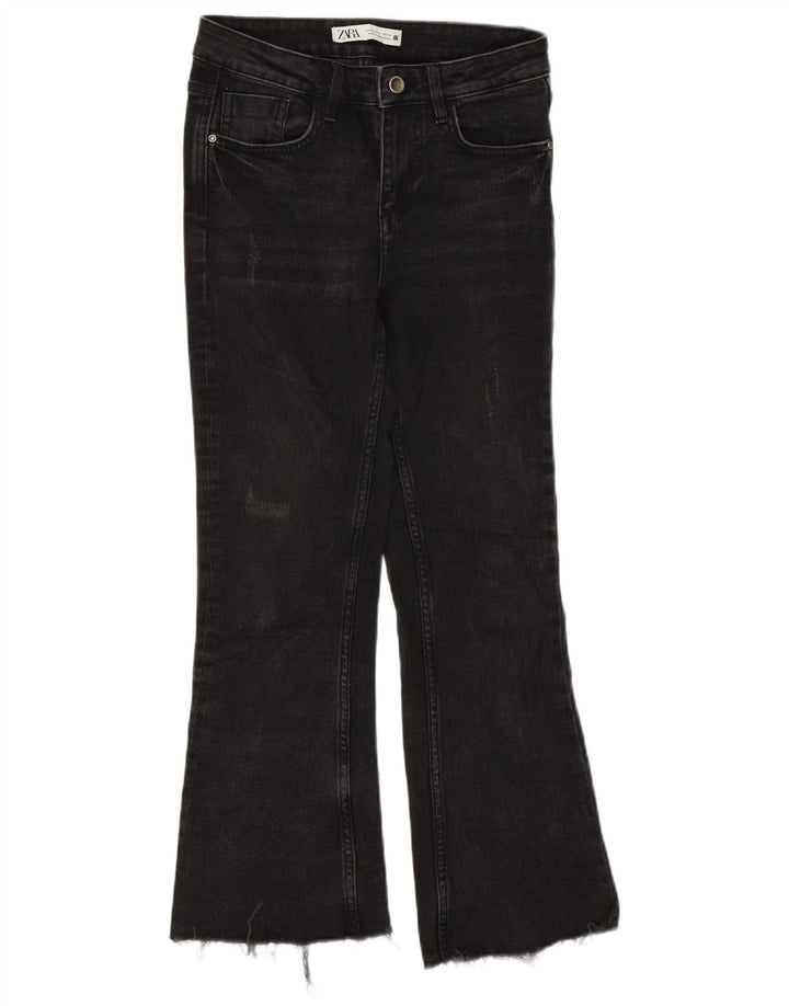 Vaqueros Zara Mujer Crop Bootcut EU 34 2XS W24 L25 Gris