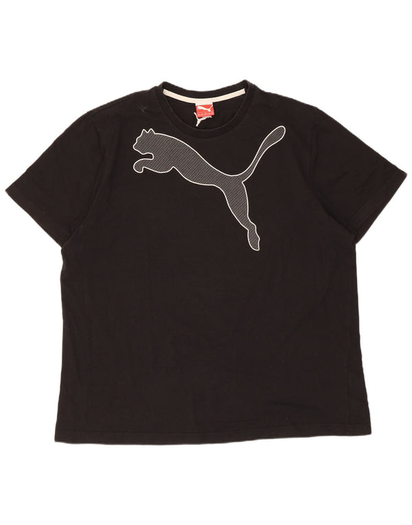 Puma Camiseta gráfica para hombre Top 2XL Algodón negro