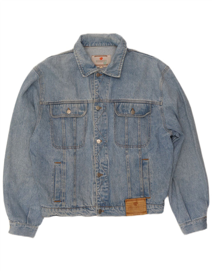 Vintage hombres chaqueta de mezclilla Reino Unido 40 azul grande