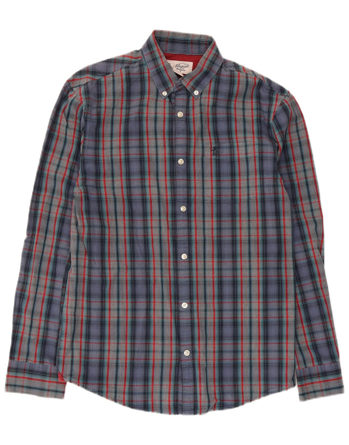 Camisa De Hombre Penguin Mediana De Algodón A Cuadros Multicolores