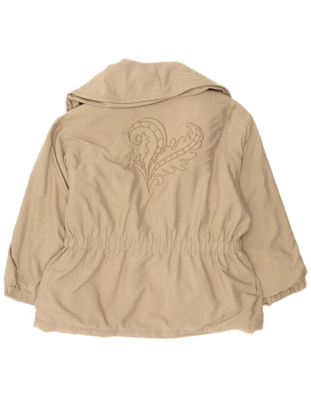 Vintage mujer abrigo Reino Unido 16 grande beige