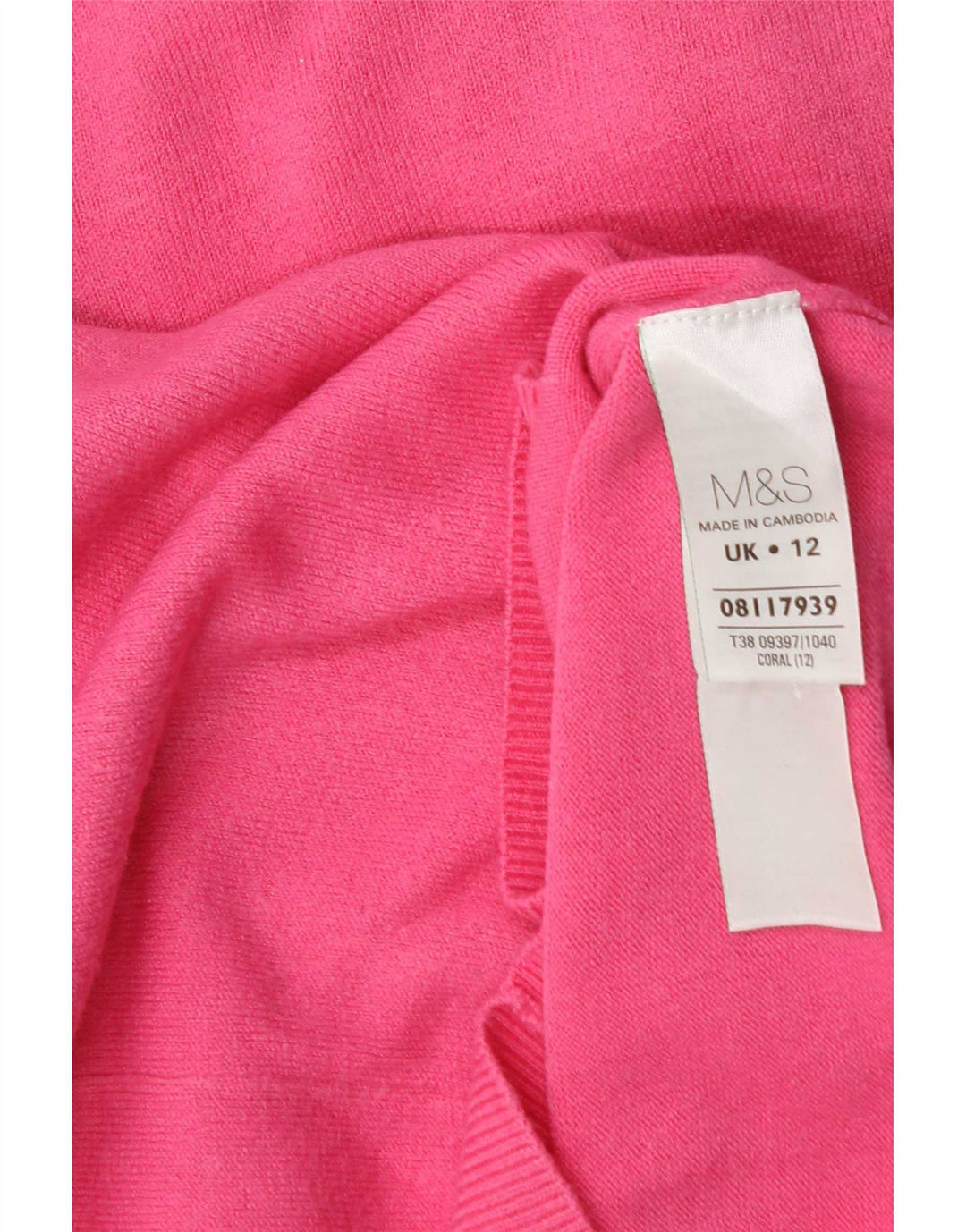 Marks & Spencer - Jersey de cuello redondo para mujer, talla 40, color rosa medio