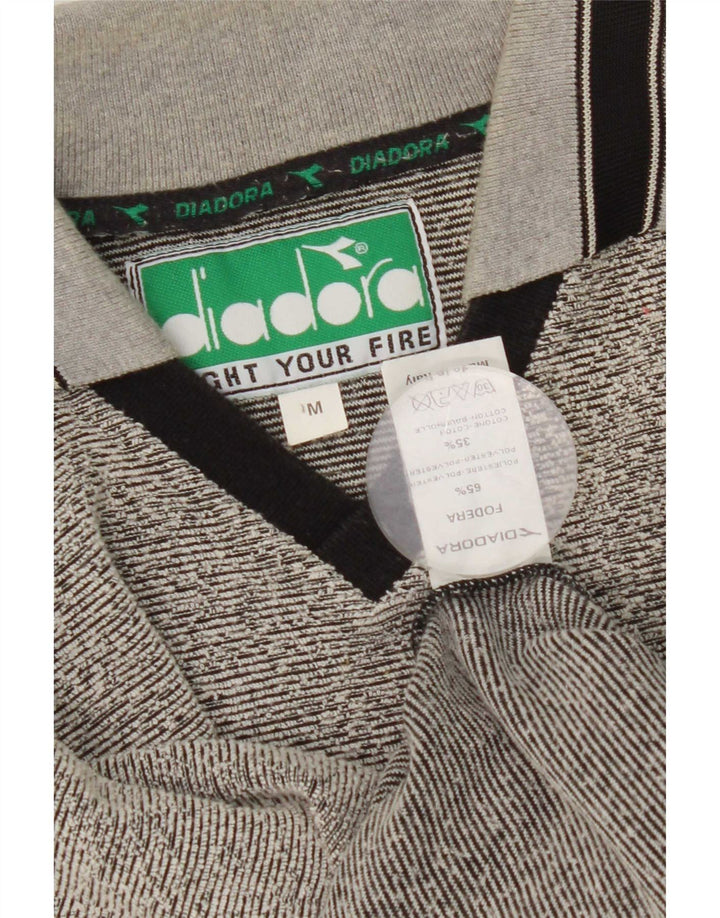 Polo Diadora Hombre Poliéster Rayas Gris Medio