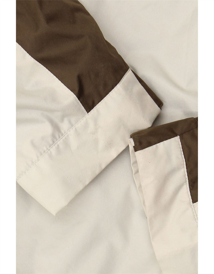 IGUANA Chaqueta cortavientos con capucha para mujer EU 46 XL Blanco Colorblock