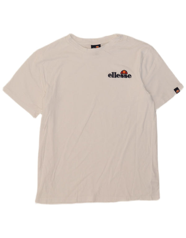 Ellesse - Camiseta para hombre, talla grande, algodón blanco