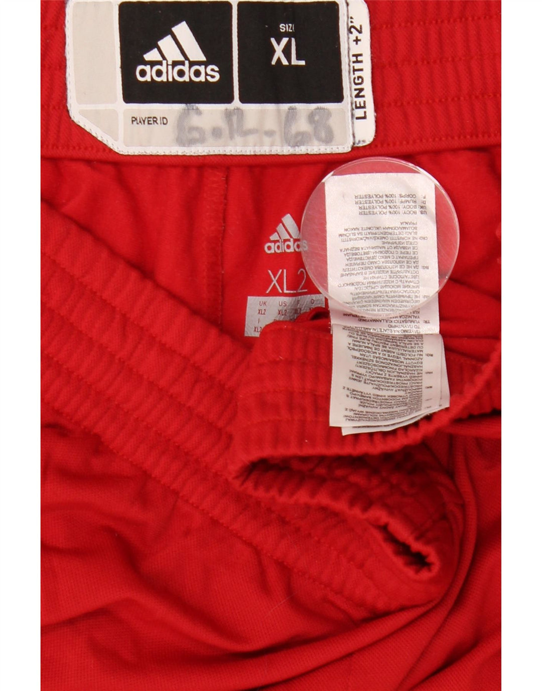 Pantalón de chándal ADIDAS para hombre 2XL Poliéster rojo