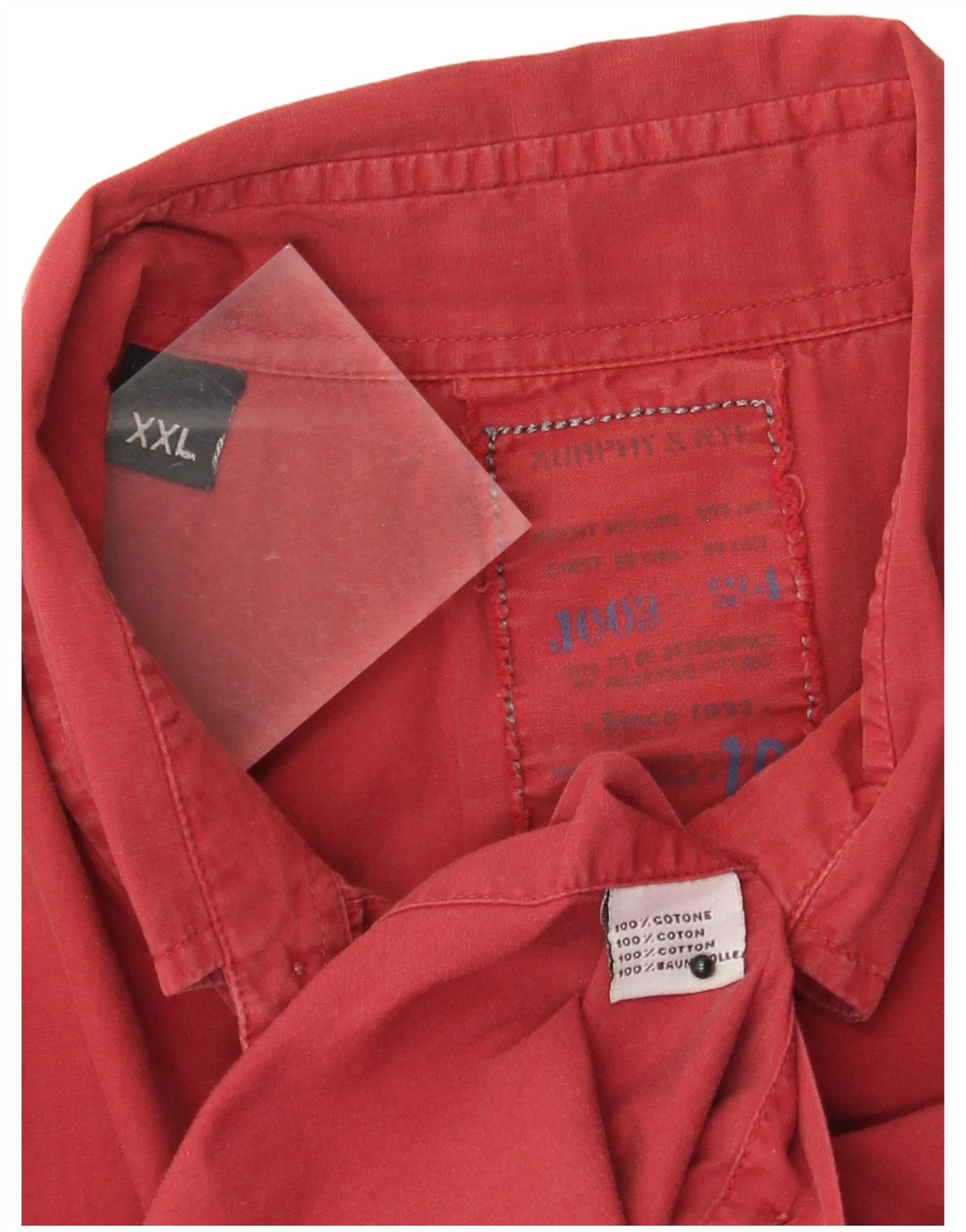 Murphy & Nye Camisa para hombre 2XL Algodón rojo