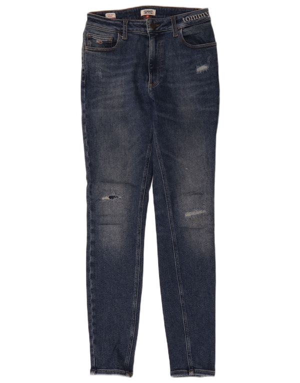 Tommy Hilfiger Vaqueros pitillo desgastados de talle alto para mujer W29 L32 Algodón azul