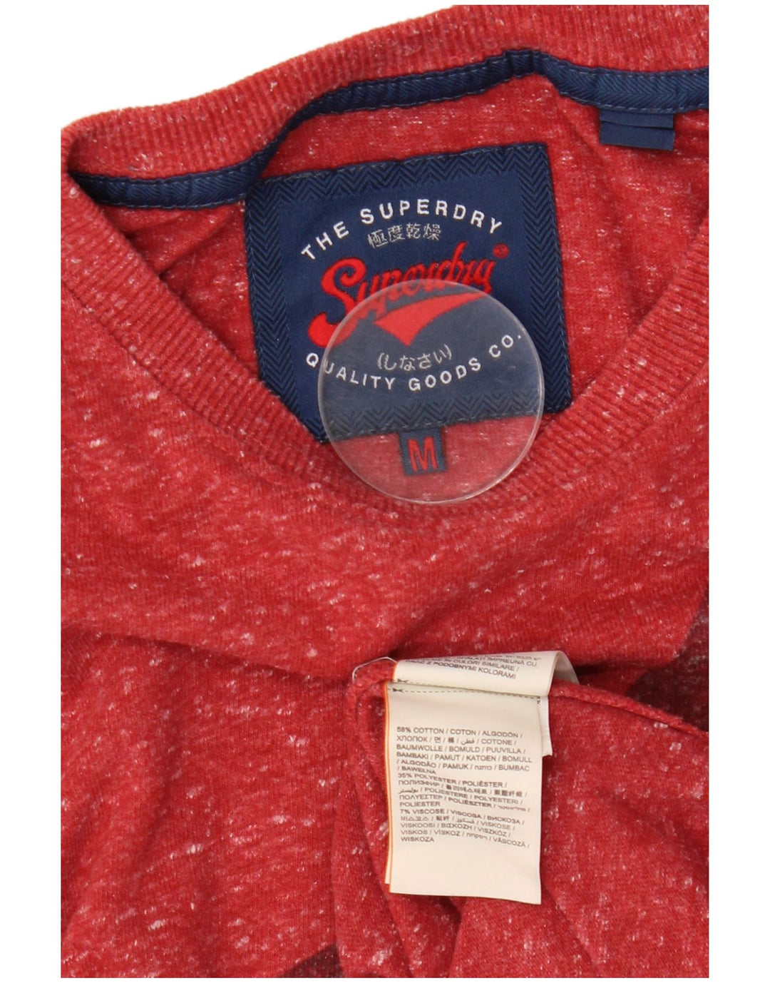Superdry Camiseta con estampado gráfico y corte regular para hombre de algodón moteado en rojo medio