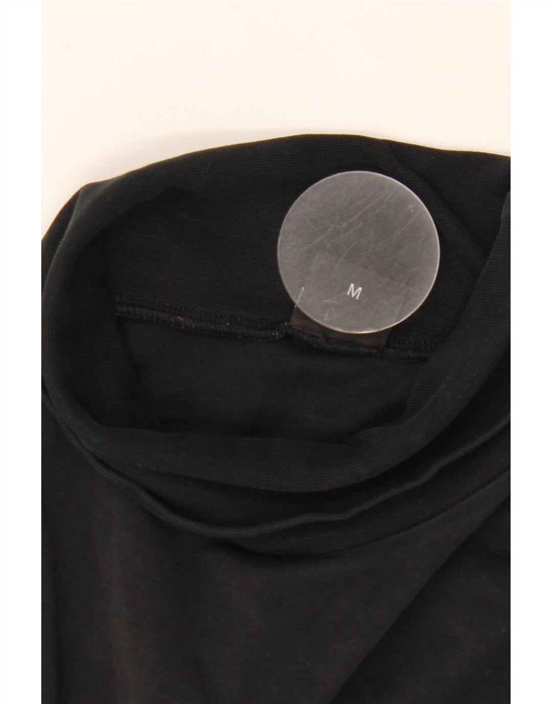 HUGO BOSS Top con cuello vuelto y manga larga de algodón negro mediano para hombre